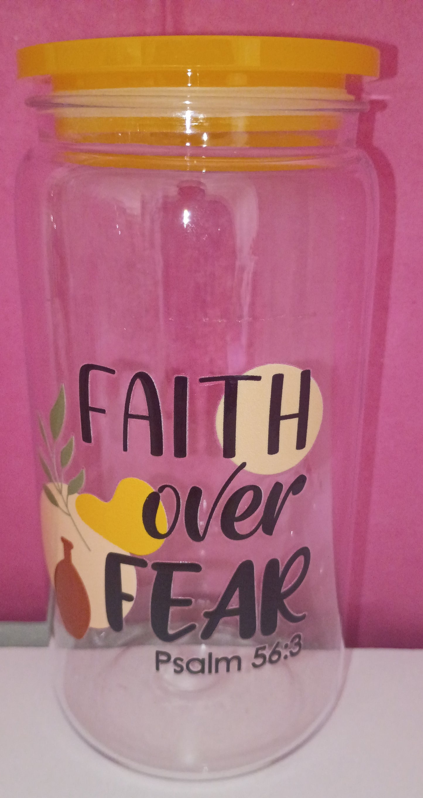 PLASTIC 160Z FAITH OVER FEAR