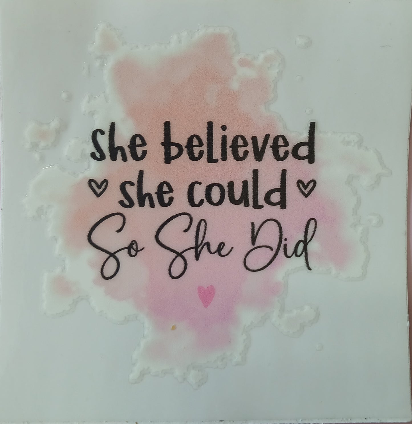SHE BELIEVED SHE COULD SO SHE DID