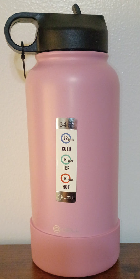 PINK 34 OZ STAINLESS STEEL TUMBLER