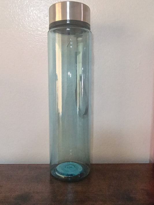 18 OZ BLUE PLASTIC WATER BOTTLE