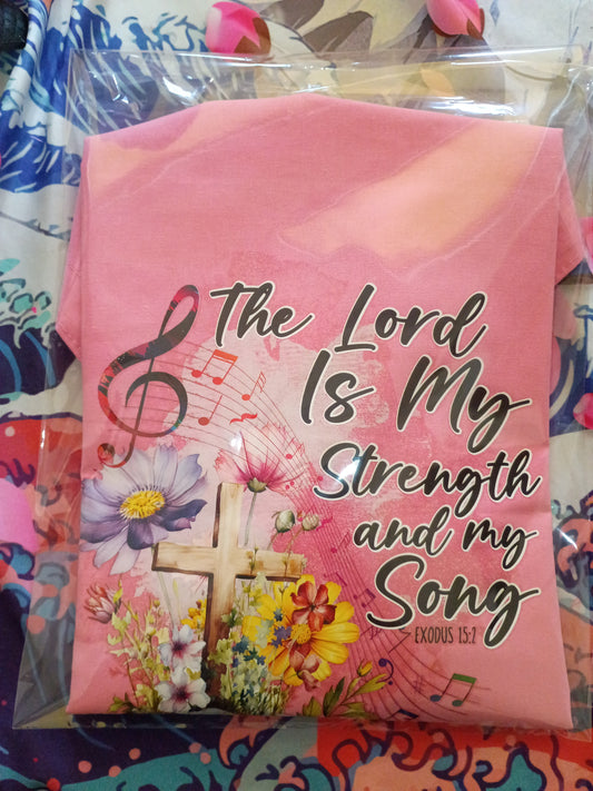 THE LORD IS MY STRENGTH & MY SONG PINK BAG