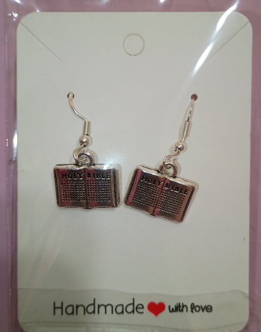 HANDMADE HOLY BIBLE EARRINGS